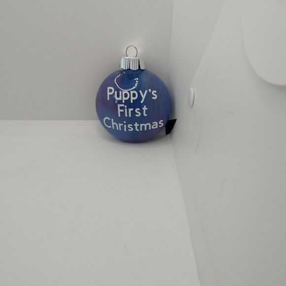 Hand Crafted Ornament Puppy's First Christmas Decorations Plastic Bulb - Picture 5 of 7
